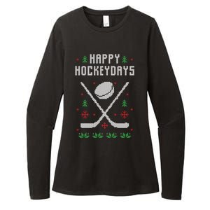 Ugly Christmas Sweater Ugly Sweater Ice Hockey Meaningful Gift Womens CVC Long Sleeve Shirt