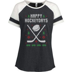 Ugly Christmas Sweater Ugly Sweater Ice Hockey Meaningful Gift Enza Ladies Jersey Colorblock Tee