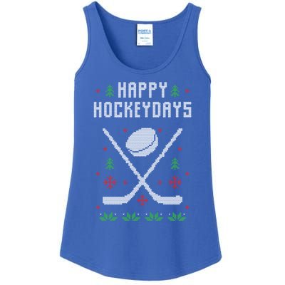 Ugly Christmas Sweater Ugly Sweater Ice Hockey Meaningful Gift Ladies Essential Tank