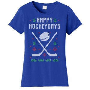 Ugly Christmas Sweater Ugly Sweater Ice Hockey Meaningful Gift Women's T-Shirt