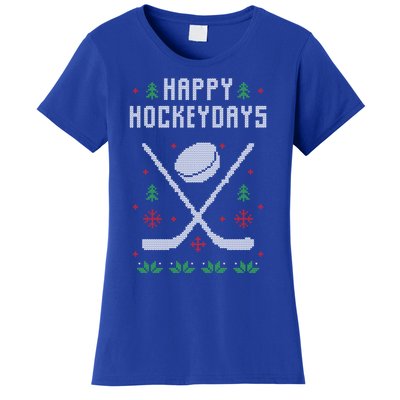 Ugly Christmas Sweater Ugly Sweater Ice Hockey Meaningful Gift Women's T-Shirt