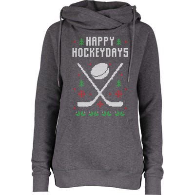 Ugly Christmas Sweater Ugly Sweater Ice Hockey Meaningful Gift Womens Funnel Neck Pullover Hood