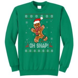 Ugly Christmas Sweater Gingerbread Man Cookie Baking Oh Snap Gift Sweatshirt