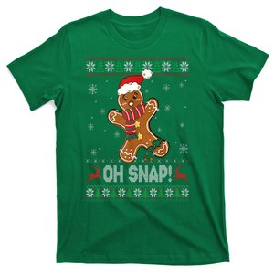 Ugly Christmas Sweater Gingerbread Man Cookie Baking Oh Snap Gift T-Shirt