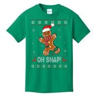 Ugly Christmas Sweater Gingerbread Man Cookie Baking Oh Snap Gift Kids T-Shirt