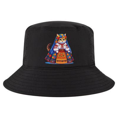 Ukrainian Cat Supportive Design Cool Comfort Performance Bucket Hat