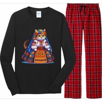 Ukrainian Cat Supportive Design Long Sleeve Pajama Set