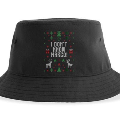 Ugly Christmas Sweater I Don't Know Margo Sustainable Bucket Hat