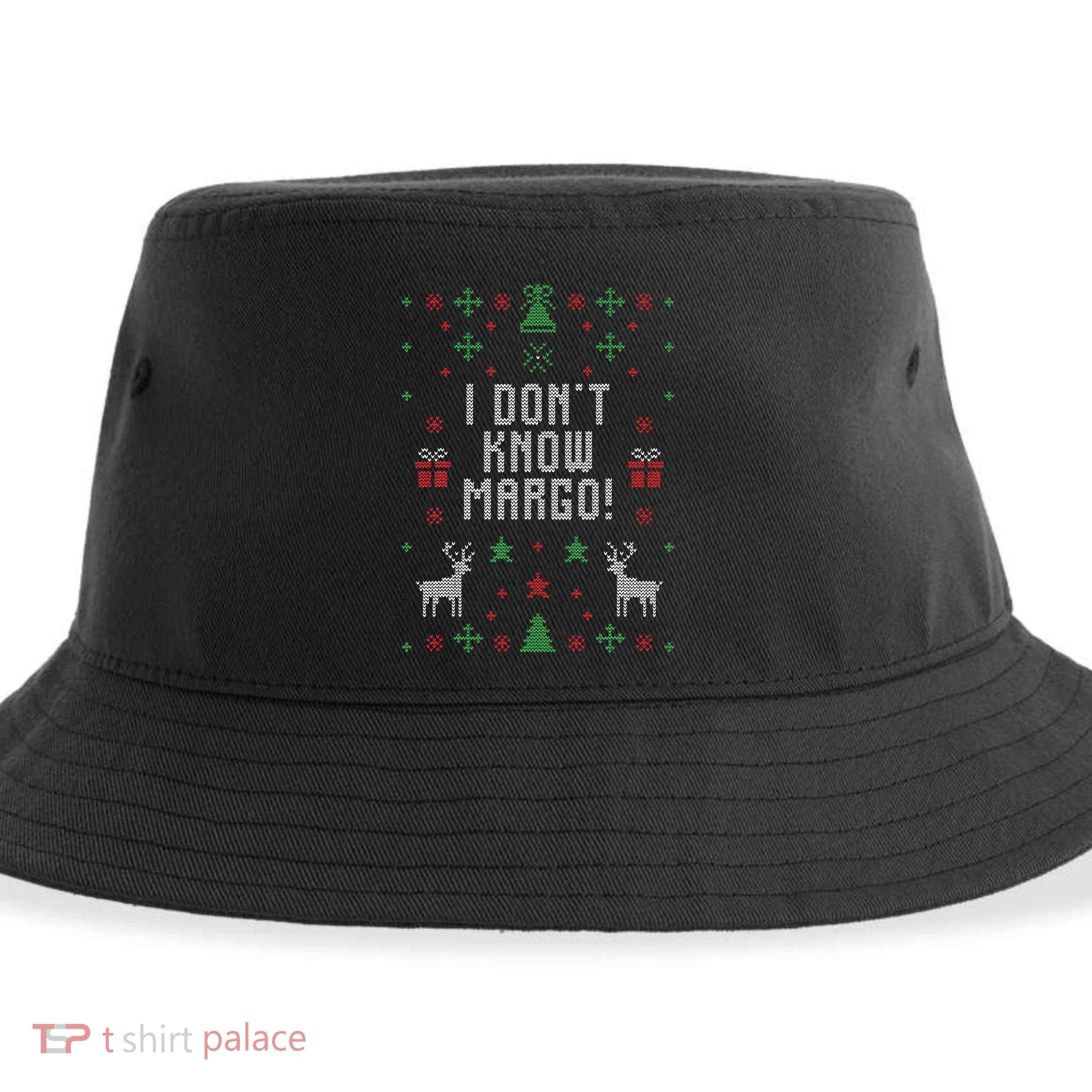 Ugly Christmas Sweater I Don't Know Margo Sustainable Bucket Hat