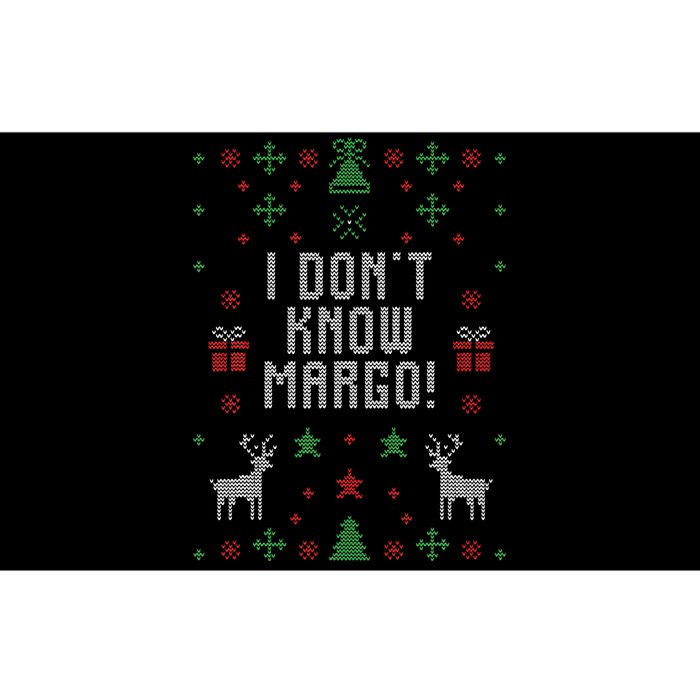 Ugly Christmas Sweater I Don't Know Margo Bumper Sticker