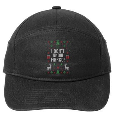 Ugly Christmas Sweater I Don't Know Margo 7-Panel Snapback Hat