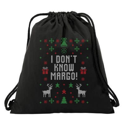 Ugly Christmas Sweater I Don't Know Margo Drawstring Bag