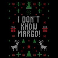 Ugly Christmas Sweater I Don't Know Margo Flat Bill Trucker Hat