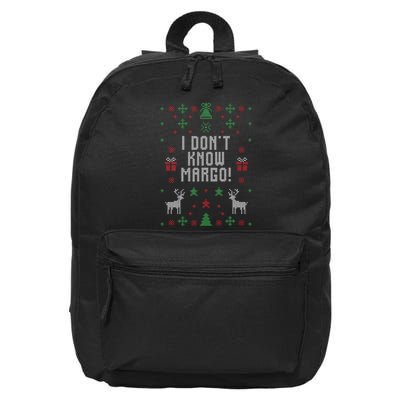 Ugly Christmas Sweater I Don't Know Margo 16 in Basic Backpack