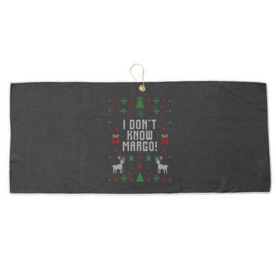 Ugly Christmas Sweater I Don't Know Margo Large Microfiber Waffle Golf Towel