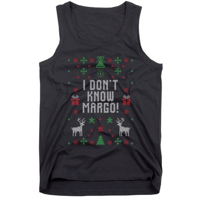 Ugly Christmas Sweater I Don't Know Margo Tank Top