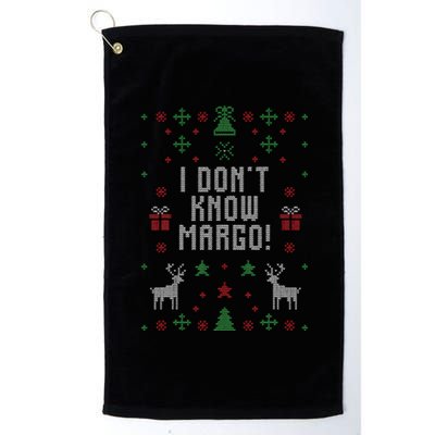 Ugly Christmas Sweater I Don't Know Margo Platinum Collection Golf Towel