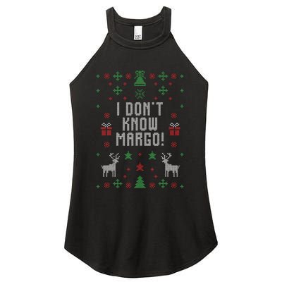 Ugly Christmas Sweater I Don't Know Margo Women's Perfect Tri Rocker Tank