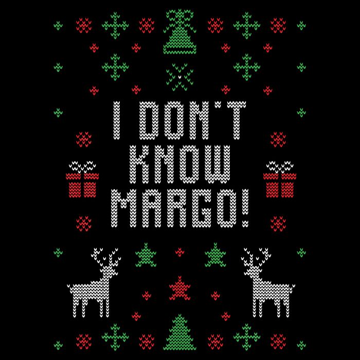 Ugly Christmas Sweater I Don't Know Margo Zip Tote Bag