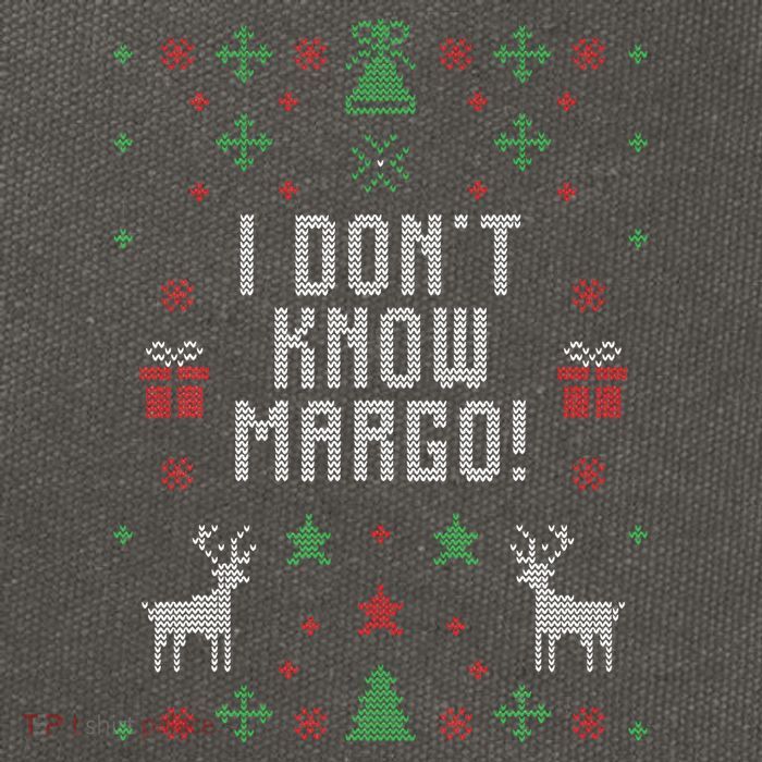 Ugly Christmas Sweater I Don't Know Margo Cotton Canvas Backpack