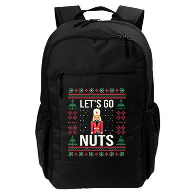 Ugly Christmas Sweater Nutcracker LetS Go Nuts Daily Commute Backpack