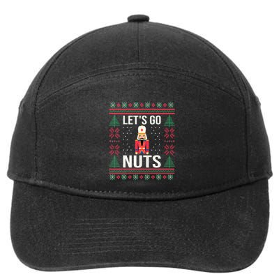 Ugly Christmas Sweater Nutcracker LetS Go Nuts 7-Panel Snapback Hat