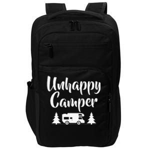 Unhappy Camper Statement Pun Camp Funny Impact Tech Backpack