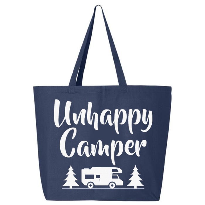 Unhappy Camper Statement Pun Camp Funny 25L Jumbo Tote