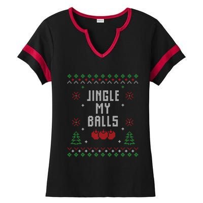 Ugly Christmas Sweater Ladies Halftime Notch Neck Tee