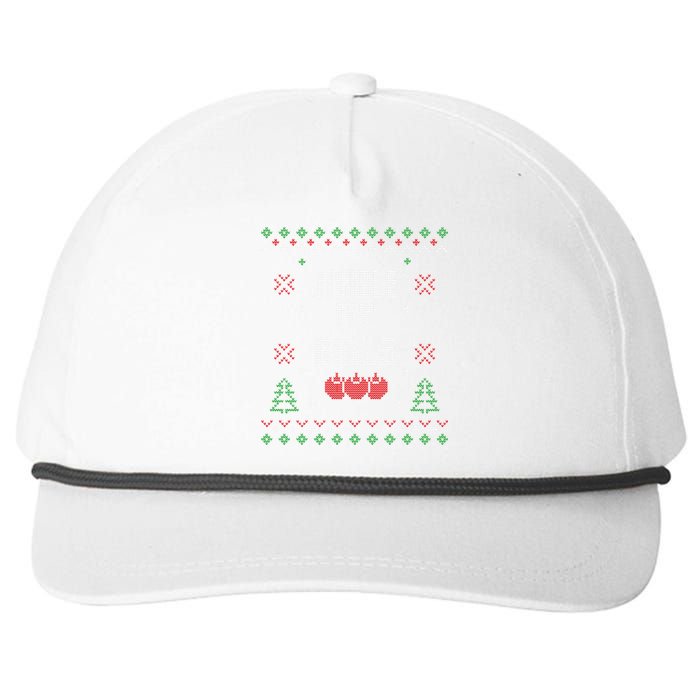 Ugly Christmas Sweater Snapback Five-Panel Rope Hat