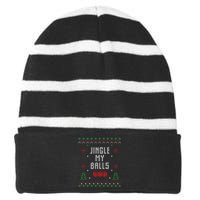 Ugly Christmas Sweater Striped Beanie with Solid Band