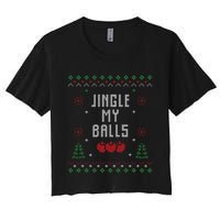 Ugly Christmas Sweater Women's Crop Top Tee