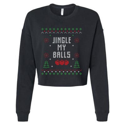 Ugly Christmas Sweater Cropped Pullover Crew