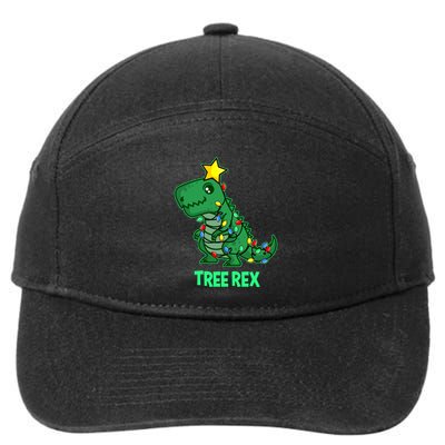 Ugly Christmas Sweater T Rex Christmas Tree Rex Gift 7-Panel Snapback Hat