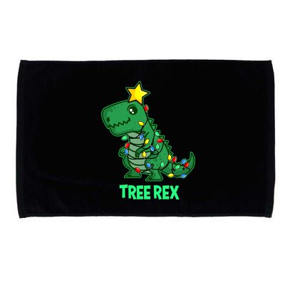 Ugly Christmas Sweater T Rex Christmas Tree Rex Gift Microfiber Hand Towel