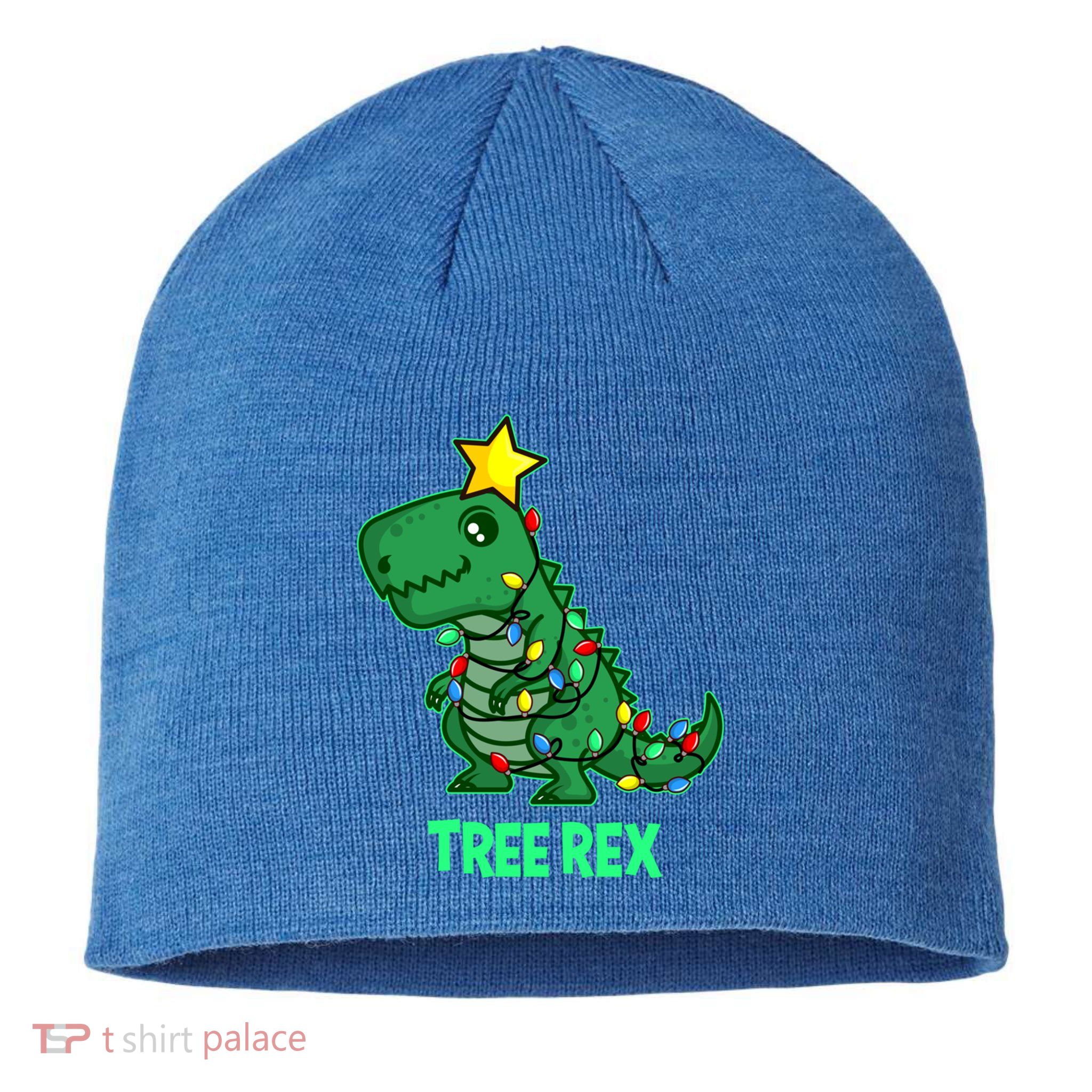 Ugly Christmas Sweater T Rex Christmas Tree Rex Gift Sustainable Beanie