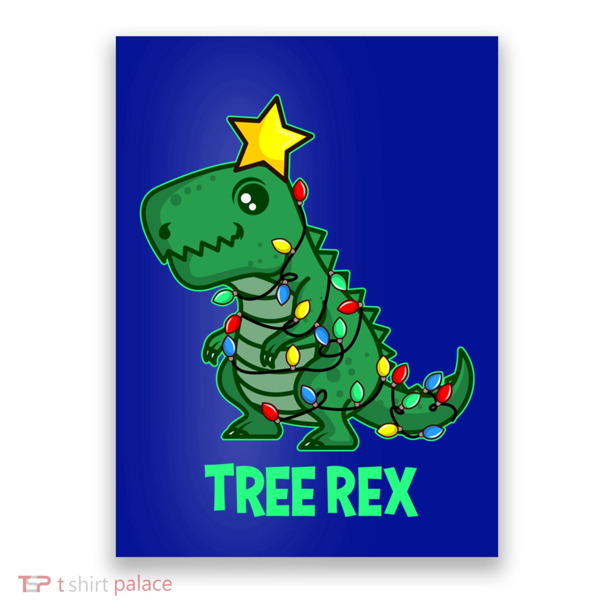 Ugly Christmas Sweater T Rex Christmas Tree Rex Gift Poster