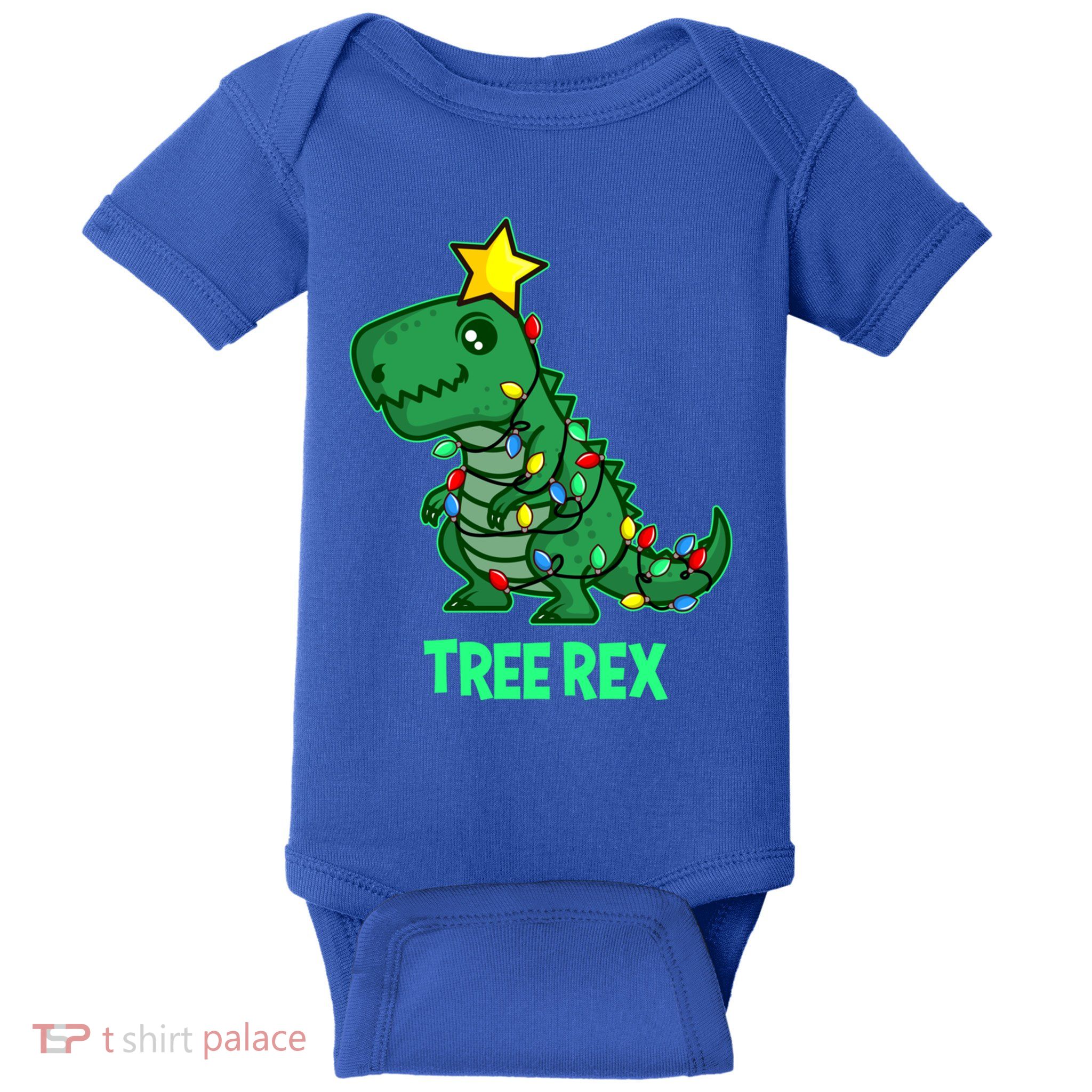 Ugly Christmas Sweater T Rex Christmas Tree Rex Gift Baby Bodysuit