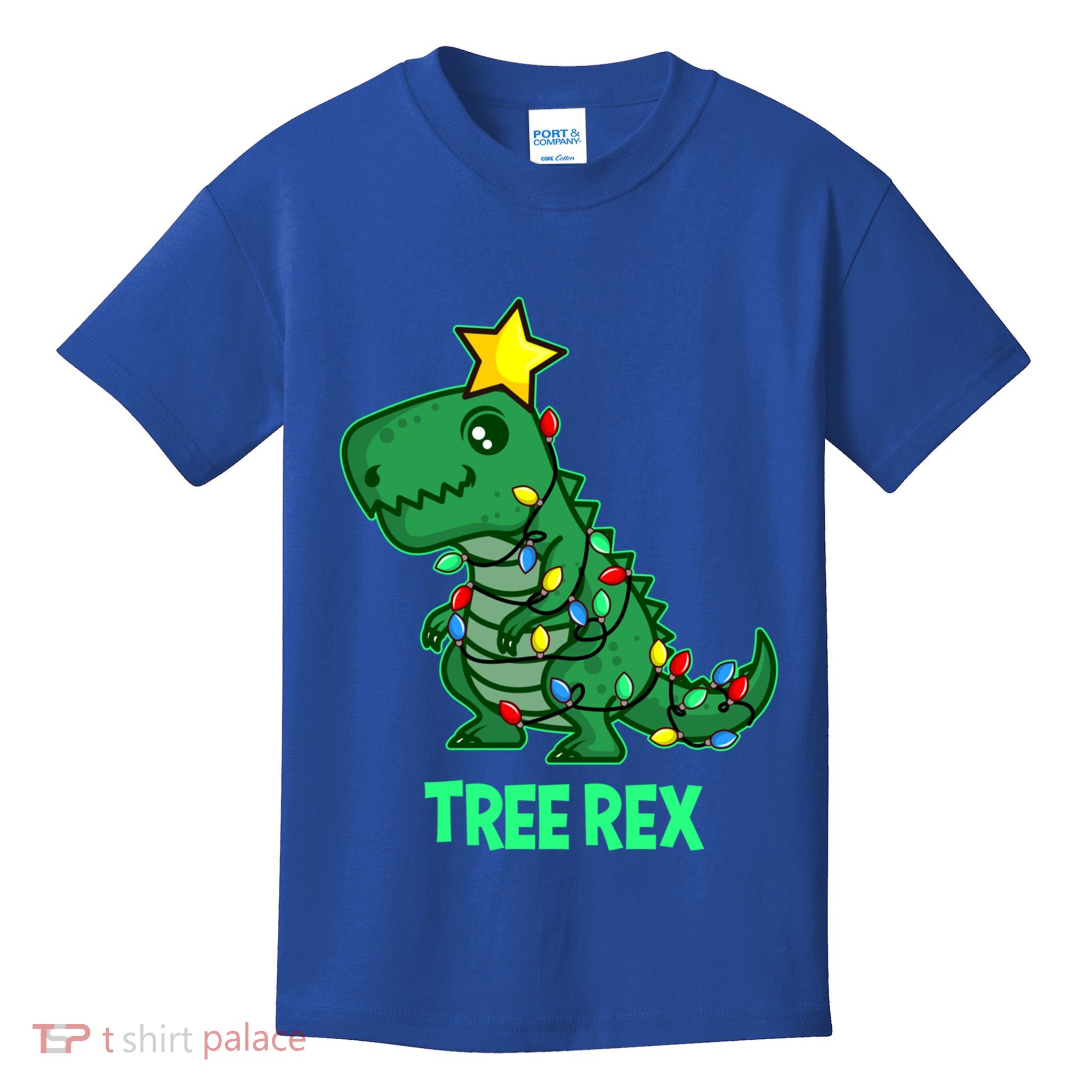 Ugly Christmas Sweater T Rex Christmas Tree Rex Gift Kids T-Shirt