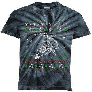 Ugly Christmas Sweater For Alligator Lovers Funny Ugly Kids Tie-Dye T-Shirt