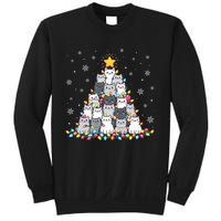 Ugly Christmas Sweater Cat Tree Funny Xmas Cat Mom Cat Lover Sweatshirt