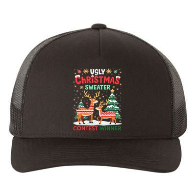 Ugly Christmas Sweater Reindeer Contest Winner Holiday Yupoong Adult 5-Panel Trucker Hat