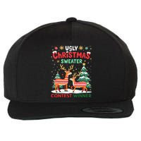 Ugly Christmas Sweater Reindeer Contest Winner Holiday Wool Snapback Cap