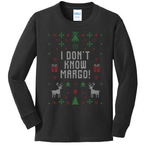 Ugly Christmas Sweater I DonT Know Margo Kids Long Sleeve Shirt