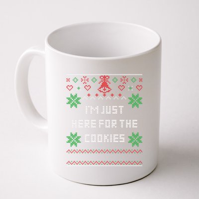 Ugly Christmas Sweater I'm Just Here For The Cookies Cute Gift Coffee Mug