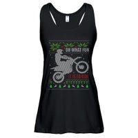 Ugly Christmas Sweater Dirt Bike Motorcycle Motocross Biker Ladies Essential Flowy Tank