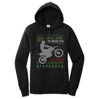 Ugly Christmas Sweater Dirt Bike Motorcycle Motocross Biker Women's Pullover Hoodie