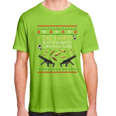 Ugly Christmas Sweater Die Hard Is My Favorite Christmas Movie Adult ChromaSoft Performance T-Shirt