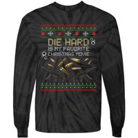 Ugly Christmas Sweater Die Hard Is My Favorite Christmas Movie Tie-Dye Long Sleeve Shirt