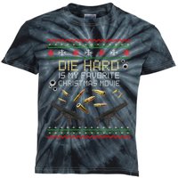 Ugly Christmas Sweater Die Hard Is My Favorite Christmas Movie Kids Tie-Dye T-Shirt